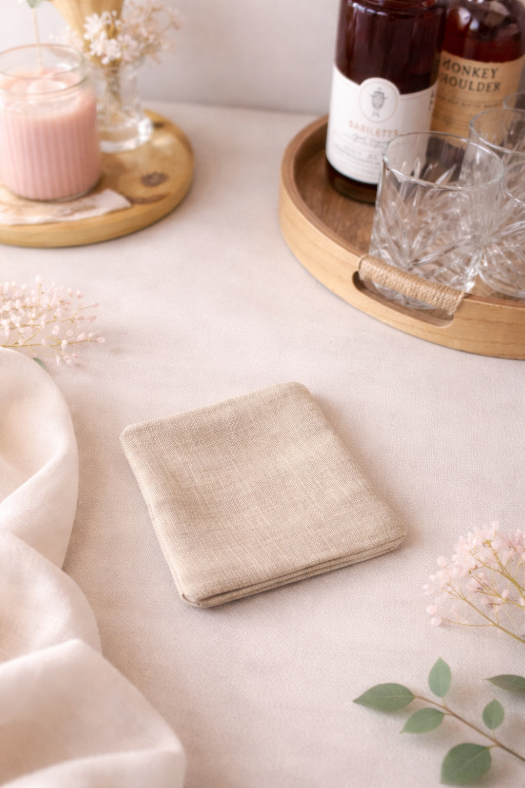 Coasters (4 Pack) - Oatmeal Linen